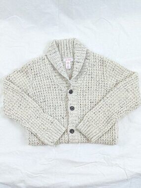 3 for $20 Joe Fresh Cream Marl Shawl Collar Cardigan Sz 5